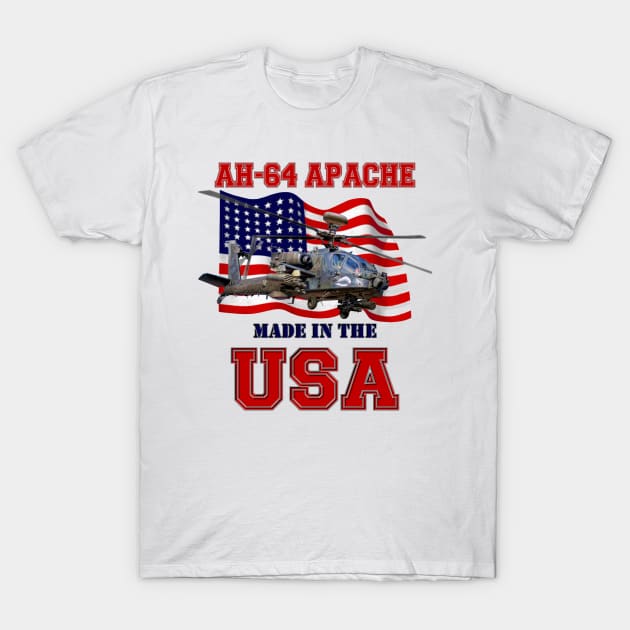 AH-64 Apache Made in the USA T-Shirt by MilMerchant